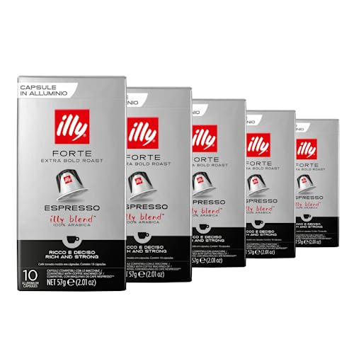 50 Cápsulas para Nespresso, Café Italiano Illy, Forte