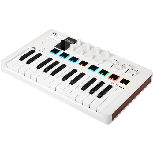Arturia BART231501-001 Minilab 3 Compact Midi Keyboard And Pad Controller (White) Bundle thumb #1