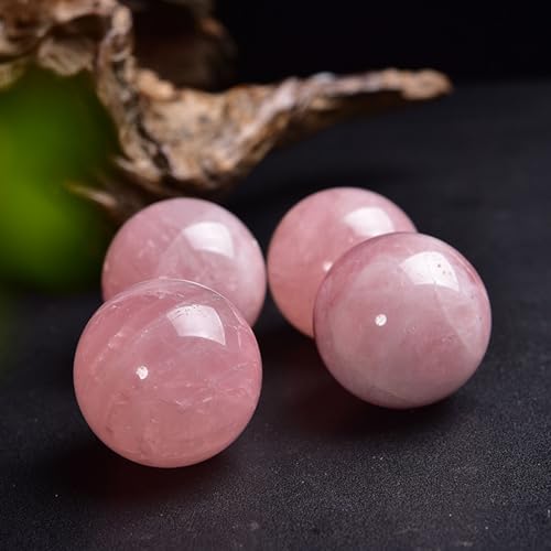 Sphère en quartz rose poli et véritable cristal de lithothérapie