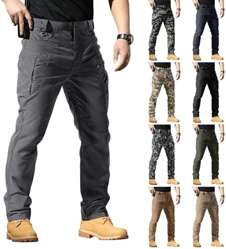 Pantalones de trabajo cargo de combate para hombre, pantalones de...