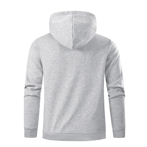 Mens Fleece Lined Hoodie Pullover with Reflective Strips, Winter Warm Sherpa Lined Sweatshirt Snap Button Tops for Men3