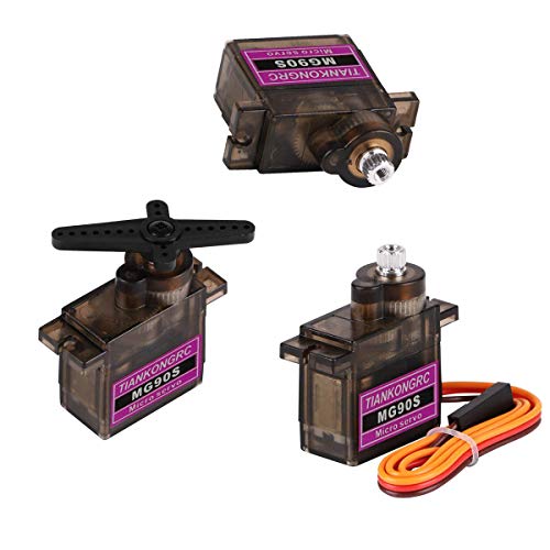 Etmall 8Pcs Mg90S Servo 9G Micro Servo Motor Metal Geared Micro Servo Motor 9G Smart Robot Car Helicopter Plane Boat Compatible Arduino Raspberry Pi Project #TOP6