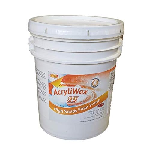Acryliwax 25 High Solids & High Gloss Commercial Floor Wax & Finish - 5 Gallon Pail…