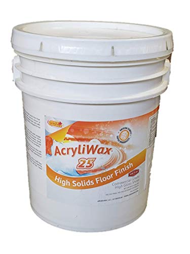 Acryliwax 25 High Solids & High Gloss Commercial Floor Wax & Finish - 5 Gallon Pail…