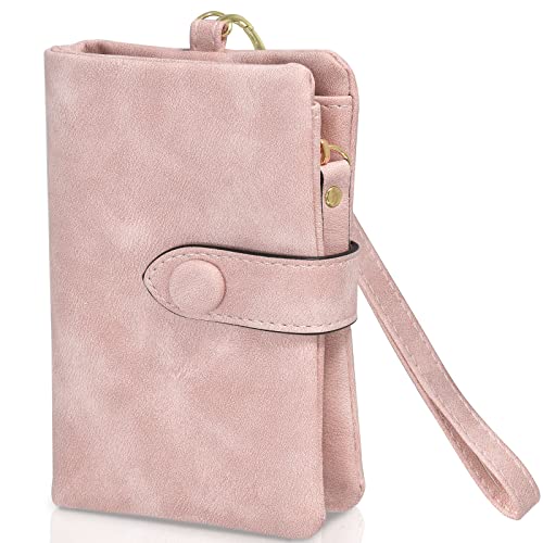 IWTTWY Cartera para Mujer con Tarjetero para Tarjetas de crédito - Monedero de Cuero Suave para Mujer, pequeño Monedero para Tarjetas de identificación, Cartera Corta de Tres Pliegues, 13.5x9.5x3 cm Cover