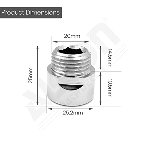 Image of ALTON ALD310, Brass 1-INCH Extension Nipple, Pack of 2 (Silver)