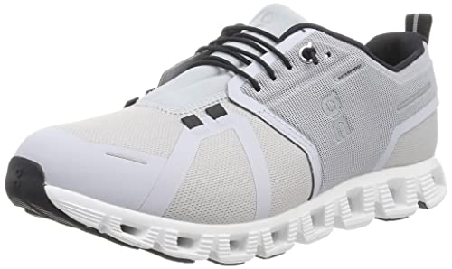 On Men's Cloud 5 Waterproof Sneakers, Glacier/White, 10.5 Medium US