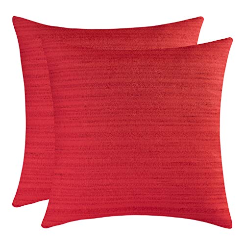 Image of The White Petals Red Christmas Throw Pillow Cover - (20x20 inch) | Decorative, Washable Cushion Covers for Couch, Sofa, Bedroom, Living Room - Pack of 2