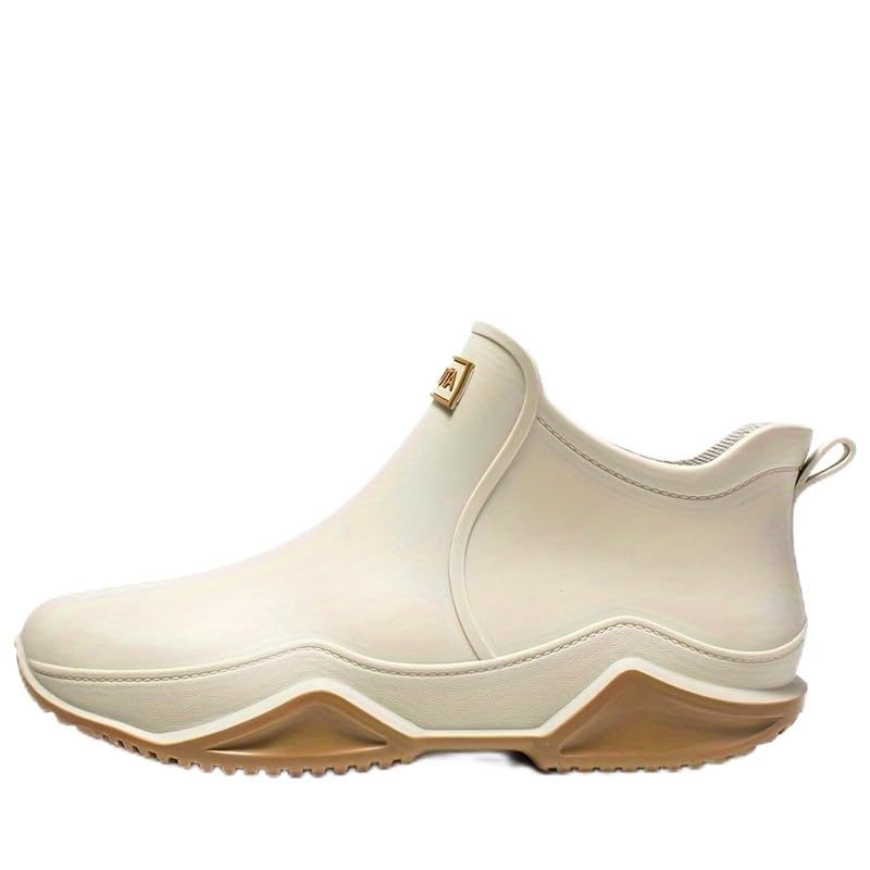 Men's and women's outdoor waterproof and anti slip rain boots, fashionable short rain boots, garden shoes, ankle deck boots
