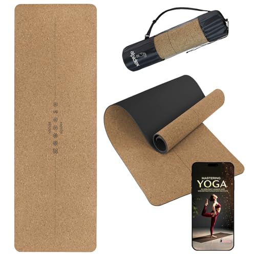 Tapis yoga liège naturel antidérapant Alpidex gym et fitness