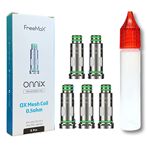 Freemax Onnix 交換用 OX コイル(5個入) for Onnix 20W + エンプティボトル (OX Mesh 0.5Ω)