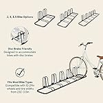 Retrospec Stash Rack 2, 4 & 5 Bike Floor Stand Bicycle Storage Organizer for Mountain Bike, Road Bike, Weather Resistant Fine Powder Steel Coating Fits Wheels up to 3" | for Mountain Bike, Road Bike, Weather Resistant, Fits Wheels up to 3" - Image 2