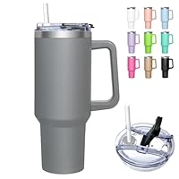 Mug Isotherme - HAUTSTORE - 1.2 L - Acier Inoxydable - Paille Et Poignée - Multi-usage