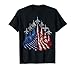 4th of July Fighter Jet US Flag American Military Planes T-Shirt