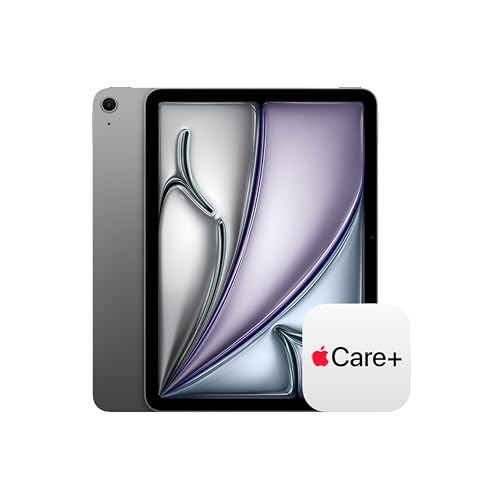 Apple iPad Air 11-inch (M4): Liquid Retina Display, 128GB, 12MP Front/Back Camera, Wi-Fi 7 with Apple N1, Touch ID, All-Day Battery Life — Space Gray with AppleCare+ (2 Years)