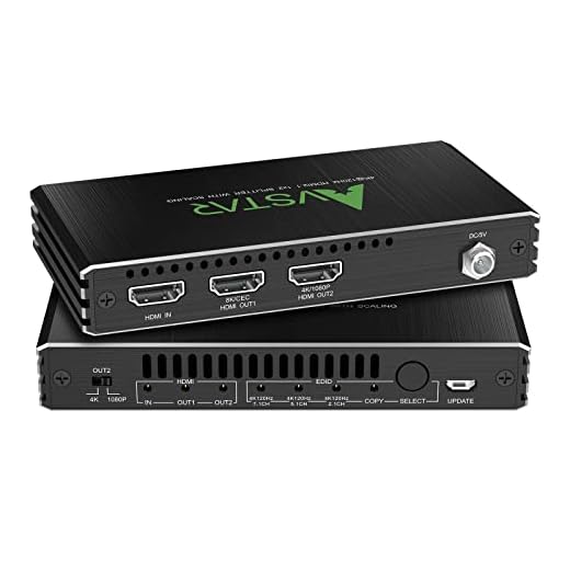 8K@60Hz 4K@120Hz HDMI 2.1 Splitter 1x2,48Gbps,Supports Soundbar,HDCP 2.2,HDCP 2.3 Bypass,Duplicate/Mirror,EDID,Copy,Downscale, HDR,Dolby Vision Atmos,8K HDMI Splitter 1 in 2 Out for Dual Monitors