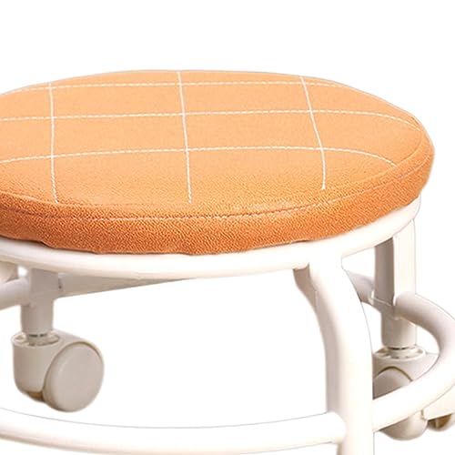 Ioensy Rolo baixo assento redondo móvel mini banquinho para os pés multifuncional banco de assento p