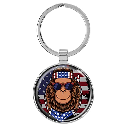 Image of Bigfoot 1.5 inch x 3 inch Domed Keychain Backpack Pull