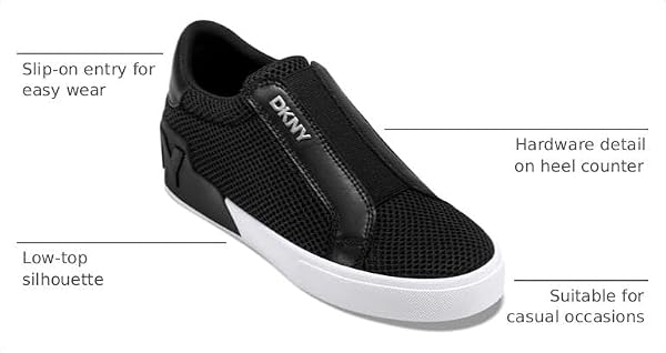 DKNY Women's Sneaker, Black, 10 by DKNY - Used condition - US$79.23
