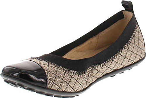 Naturino Girls 4655 Designer Fashion Dress Quilted Flats Shoes,Nero-Bronzo,303