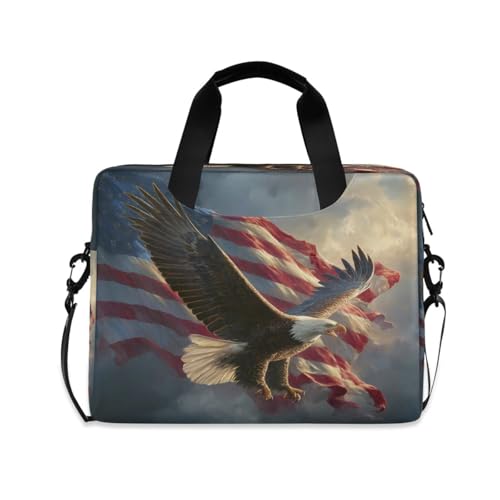 Maletín para Laptop con diseño águila y bandera americana miniatura 1