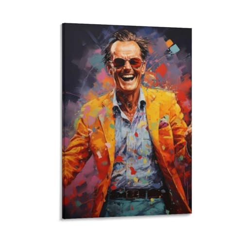 Toile Jack Nicholson tableau coloré pop art maison 50 x 75 cm