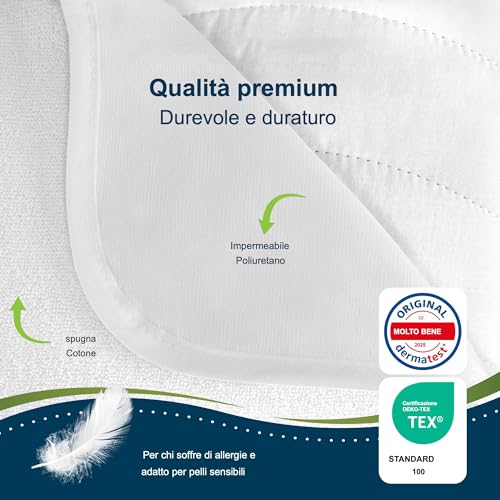 Sensalou Coprimaterasso Impermeabile 90X200 Cm Singolo Per Incontinenza – Traspirante, Antiacaro E Lavabile – Anziani E Assistenza Domiciliare - 6