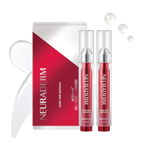 NEURADERM Ampolla Core Time,Suero revitalizante lifting todo en uno para reducir las líneas finas y mejorar la elasticidad de la piel para una piel radiante. (0.5 fl oz/0,5 fl. oz x 2 unidades)