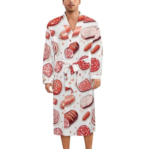 Kimono léger avec ceinture à nouer robe de nuit rose imprimée