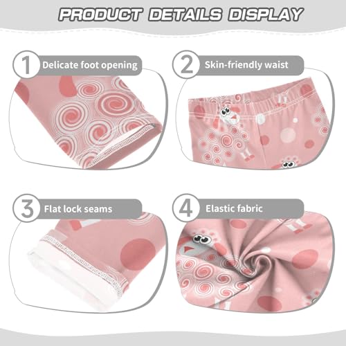 Pink Lamb Girls Leggings,Workout Leggings for Girls Toddler Athletic Legging Size for 3-10T3