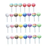 BESTonZON 30 pièces Mini Lollipops Colorés Réalistes pour Maison de Poupée Décorations Garçon Fille pour Anniversaire et Accessoires Créatifs Couleur Aléatoire Couleur Aléatoire
