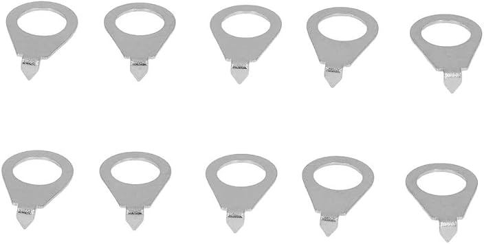 Guitar Knob Pointer Indicator Plates Stainless Steel Control Knob Position Markers for Les Paul Electric Guitar, 9.5mm Diameter WashersSilver