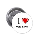 1.25 inch Pinback Button Badge I Love New York