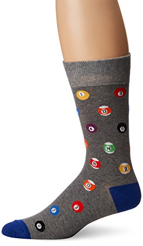 DAVCO Men s Pool Balls Crew Sock, Grey Heather, Sock Size:10-13 Shoe Size: 6-12