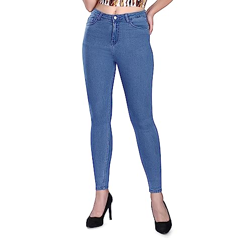 Channel-F Women’s High Waist Jeans, Ankle Length, Strechable Denim Jeans for Women