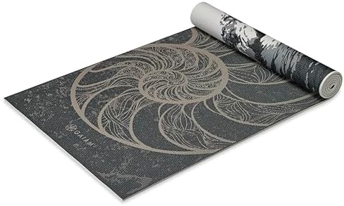 Gaiam Yoga Mat - Premium 6mm Print Reversible Extra Thick Non Sli...