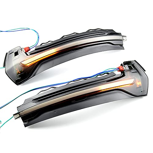 QKLsudua Conjunto de 2 peças de luzes de seta com espelho lateral de LED piscante dinâmico compatíve