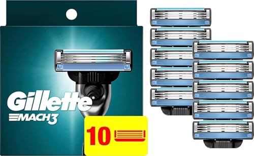 Gillette Mach3 Razor Refills for Men, 10 Razor Blade Refills - image 1