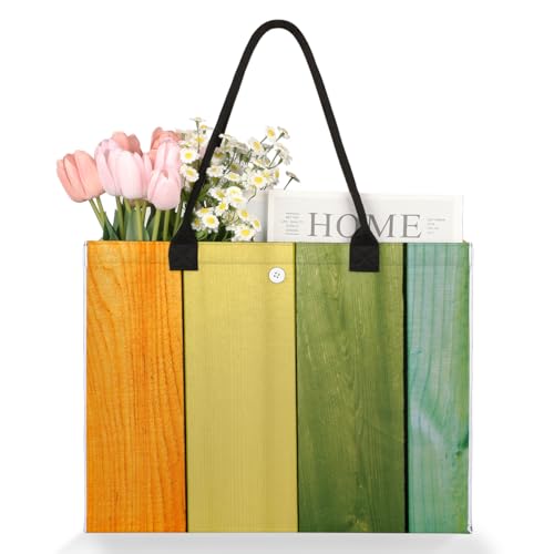 Coloured Wooden Pattern Tote Bag for Women Large Beach Bag Reusable Tote Bags for Work Travel Beach Shopping3