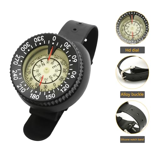Brújula profesional de buceo resistente con dial luminiscente miniatura 4