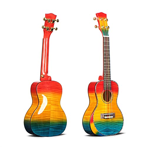 KERREY Ukulélé Soprano 24 Pouces Ukulele Rainbow Color Tiger Motif Maple Nylon Four-String Ukulele Instrument Petite Guitare Ukulélé Voyage - Les Beatles, Paul McCartney, John Lennon, RIngo Starr, George Harrison KERREY Ukulélé Soprano 24 Pouces Ukulele Rainbow Color Tiger Motif Maple Nylon Four-String Ukulele Instrument Petite Guitare Ukulélé Voyage – Image 3