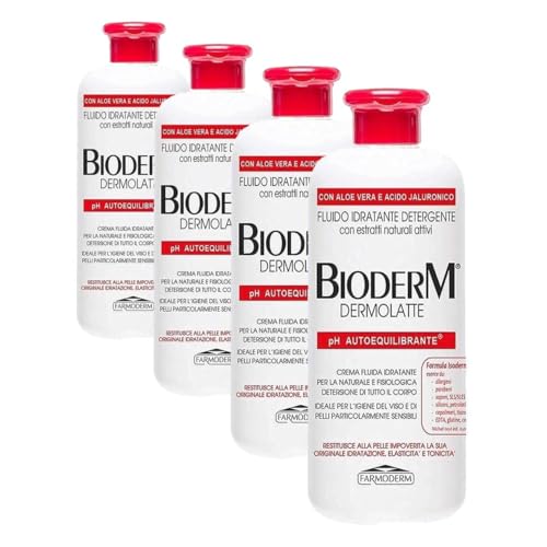 Soin visage corps peaux sensibles Bioderm Dermolatte à l'acide hyaluronique, 500ml