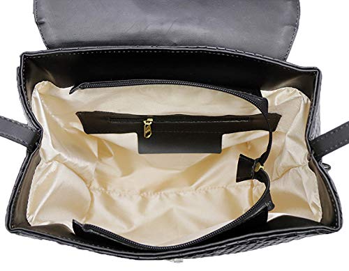 Kit De Bolsas Saco Feminina e Mochila com Carteira Livia Sabatini em Sintético 3 Peças (Preto)