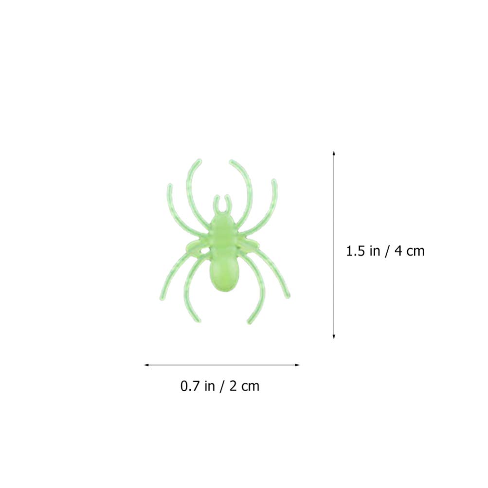 PRETYZOOM Childrens 48pcs Halloween Glow Rings Plastic Spider Ring Halloween Flash Rings Skull Bat Spider for Kids Halloween Party Luminous Supplies