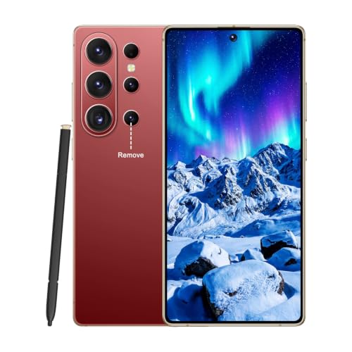 MMY 26 Ultra Unlocked Phone,16GB+512GB Mobile Phone,Android 15 Smartphone with Tool Pen, Snapdragon 8 Gen 4,7000mAh Titanium Battery, 108+68MP Camera, Dual SIM(Burgundy)