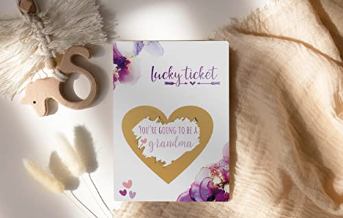Image of Joli Coon Pregnancy announcement scratch card - You are going to be a grandma - Baby announcement with envelope - Dream