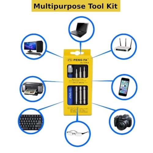 Image of 9 IN 1 Screwdriver Tool Kit for Repairing Mobiles, PDA, Laptop with Screwheads (Pack of 1)