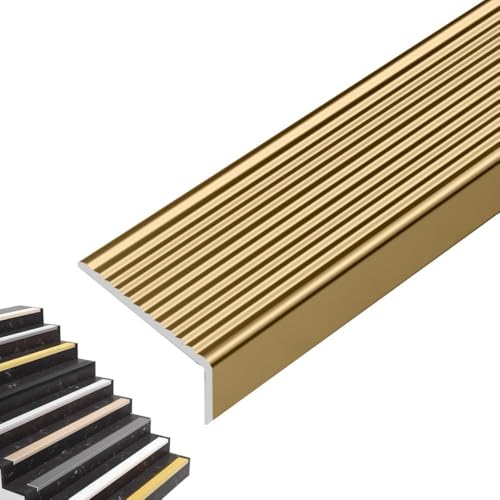 Nez de marche aluminium contre les glissades et l'usure des bords de marches en L