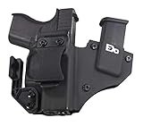 Fierce Defender IWB Kydex Holster Compatible with Glock 43'+1 Series W/Claw -Made in USA- (Black)