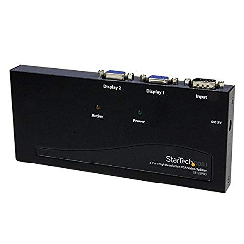 StarTech 2-Port VGA Video Splitter - 2048x1536 at 80Hz - TAA (ST122PRO)
